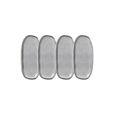Imagem de Conjunto de Travessas Oval Rasa Mini Porto Brasil Orgânico Dust 16,5x8cm - 4 Peças