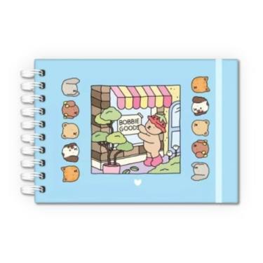 Imagem de Livro de Colorir BOBBlE GOODS | 50 Folhas, Capa Dura Holográfica C/Acetato | Fofo, Acolhedor e Relaxante (Azul)