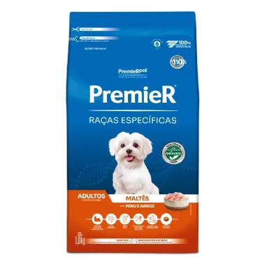 Imagem de Ração Premier Raças Específicas Maltês Cães Adultos Peru e Arroz 1Kg