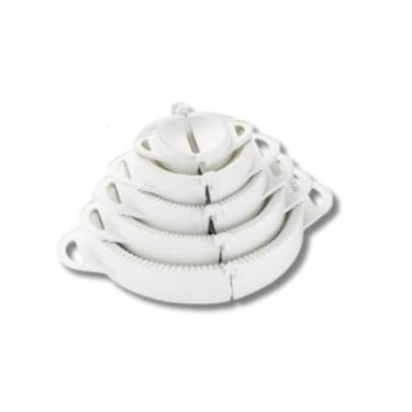 Imagem de Kit 5 Formas de Pastel Plástico Branco – Fechador Multiuso para Pastel, Risoles e Empanadas com Bordas Perfeitas