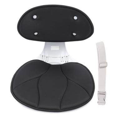 Imagem de Cadeira de escritório Coloque o apoio à cintura ergonômica dobrável corretor da postura, alivia o desconforto por dirigir viagens para casa uso (Preto)