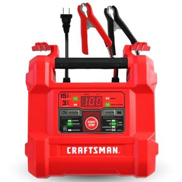 Imagem de CRAFTSMAN Carregador e mantenedor de bateria, CMXCESM162, 4 em 1, totalmente automático, testador de bateria, 15 Amps, 6 Volts, 12 Volts, para carros, SUV, caminhão e baterias marítimas
