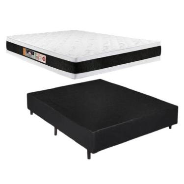 Imagem de Conjunto Box Casal (Colchão Black White Double Face D45 Castor + Base 