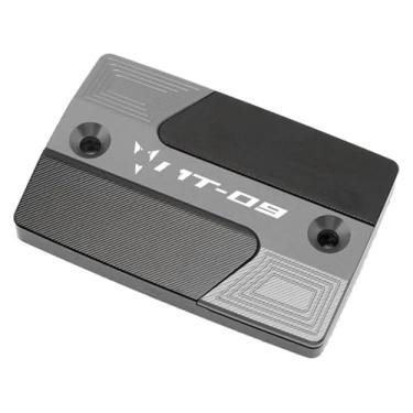 Imagem de Acessórios CNC para motocicleta, tampa do reservatório de fluido de freio dianteiro traseiro compatível com Y&AMAHA MT09 MT-09 FZ09 2015-2019 2020 (capa frontal cinza)