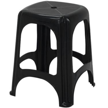 Imagem de Banqueta Niterói Em Polipropileno Preto - 92411009 - Tramontina