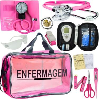 Imagem de Kit Enfermagem + Aparelho Medidor Glicose Completo Premium - Love Saud