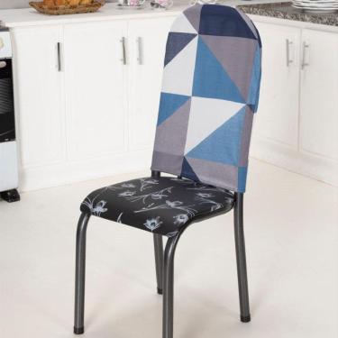 Imagem de Kit 6 Capas Encosto Cadeira Ferro Tubular Cozinha E Jantar