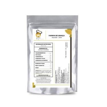 Imagem de Farinha de Linhaça Dourada Pura  Alto Teor de Fibra e Ômega 3 - Meu te