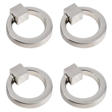 Imagem de Puxador de gaveta de armário moderno Welldoit com alça para armário, guarda-roupa, puxador de armário, pacote com 4, Brushed