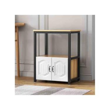 Imagem de Suporte de impressão Rack de exibição doméstico armário com porta grande rack de impressora de chão multicamadas copiadora rack de armazenamento prateleira rack de armazenamento decoração de mesa