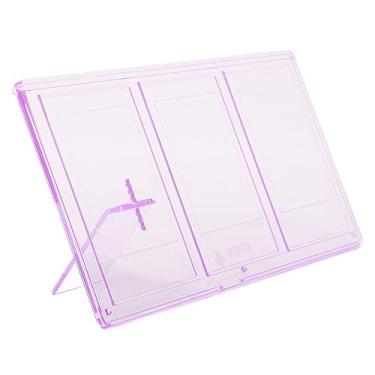 Imagem de Acouto : Porta-retratos Triplo - Porta-retratos Com 3 Aberturas Tela Transparente para PC Imagem 3 pol. 4x3 Com Suporte Triplo Decoração de Mesa para Fotos - Parede e Molduras (Roxo)