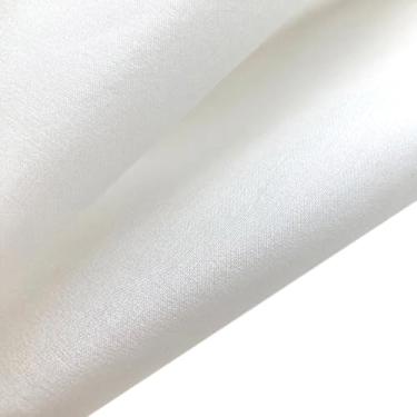 Imagem de 14 Momme 100% seda amoreira organza cetim roupas tecido tule vestidos de noite para mulheres para costura por jardas SOS14L (branco natural, 1 jarda)