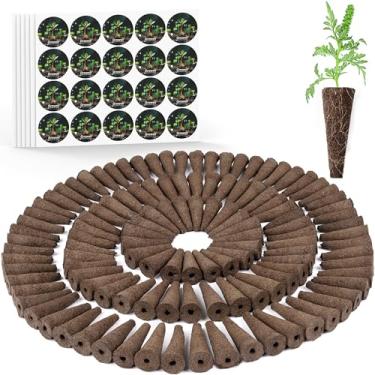 Imagem de Growell Kit de cápsulas hidropônicas de 240 peças, 120 esponjas de cultivo com 120 etiquetas de cápsulas compatíveis com Aerogarden e outras marcas, kit inicial de cápsulas de sementes para sistema de
