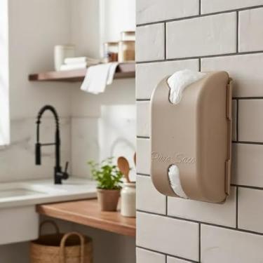 Imagem de Puxa Saco Dispenser Sacolas plásticas Fixação Dupla Face 3M (Bege)