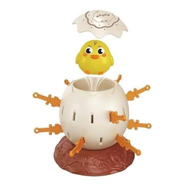 Imagem de Jogo de Estratégia Pula Animais, Amarelo e Verde, Plástico, Base de Pipoca com Pinguim e 24 Adagas, Interativo, 2-4 Jogadores, 4 Anos ou Mais (Pintinho)