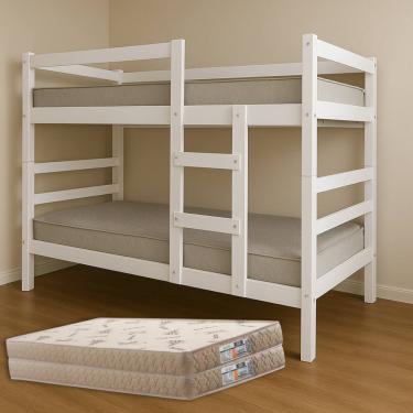 Imagem de Beliche Barreto Lonçarcci com colchões D20 Premium 100% Espuma