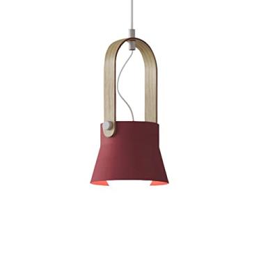 Imagem de CHENKUI Abajur de arte de ferro e arte de madeira, luminária decorativa pendente vintage luminária de teto para restaurante bar luminárias industriais compatíveis com LED, Lncandescent, CFL Bu