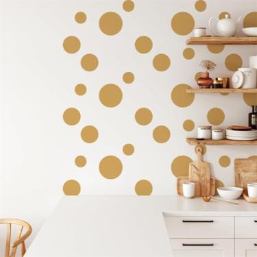 Imagem de Adesivos De Azulejo 15x15 Cm Mostarda Amarelo Círculo Autoadesivo Azulejos De Parede À Prova D'água Vara Em Telhas Banheiro Cozinha Azulejos Adesivos Vara Em Azulejo, 20x20 cm (10 Pcs)