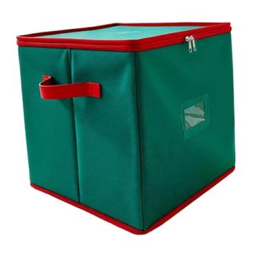 Imagem de Fenteer Caixa de armazenamento para decoração de Natal, estojo de armazenamento de alta capacidade, mantém as decorações limpas, organização doméstica, loja