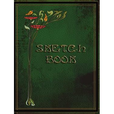 Imagem de Deep Green Art Nouveau Hardcover Sketchbook 200 Pages 8.25x11 Classic and Elegant: Hardcover Binding Protects Your Artistry- Makes a perfect gift for any artist!