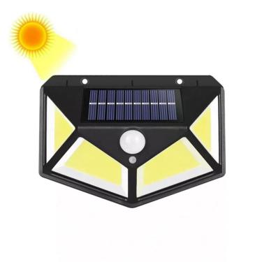 Imagem de Refletor solar: luz de painel solar exterior LED 100-600LM