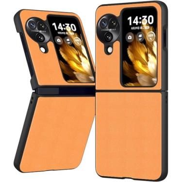 Imagem de EXOTUF Capa de couro para Oppo Find N3 Flip, capa de telefone fina de couro sintético premium resistente a arranhões para Oppo Find N3 Flip 2023
