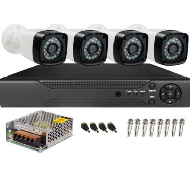 Imagem de Cftv Kit 4 Câmeras Infravermelho 20 Metros Dvr 4 Canais Full Hd - citr