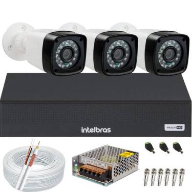 Imagem de Kit 3 Câmeras 1080P 2MP Full hd Dvr Mhdx 3104c Full Hd - Intelbras