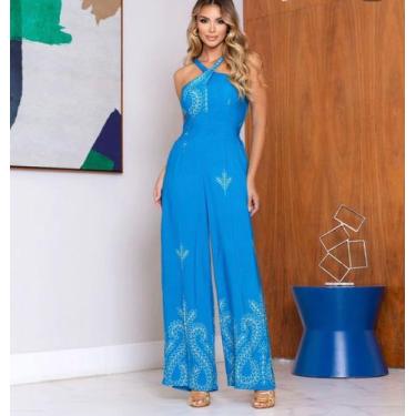 Imagem de Macacão longo de alça  - Yasmin modas, Azul, G