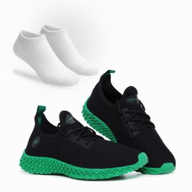 Imagem de Combo Tênis Feminino Esportivo Com Meia Perfeito para Caminhar, Treina