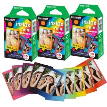 Imagem de Pack 30 Filmes Instax Mini Rainbow Para Mini 11, Mini 9 - fujifilm