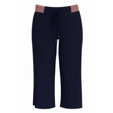 Imagem de Calça Pau a Pique Pantacourt Básica Azul Marinho