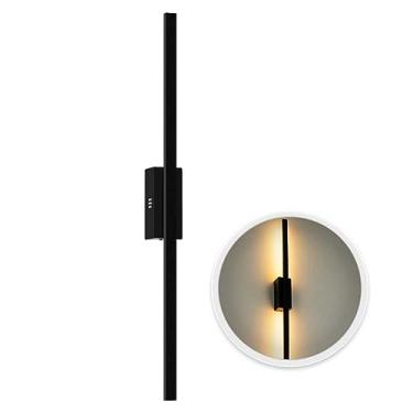 Imagem de Arandela/plafon tec preto (c)60cm (l)2cm 1x10w 3000k 620lm