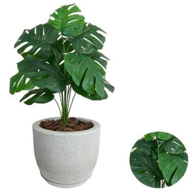 Imagem de Planta Artifical Costela de Adão Com Vaso Bojo Cores - PlantaImport