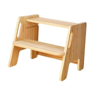 Imagem de IEUDNS Banco de Banheiro com Degrau de Madeira de Camada Dupla para Crianças com Cama Alta