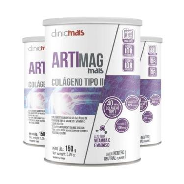 Imagem de Kit 3 Artimag Mais Clinicmais Colágeno Tipo 2 150G Neutro