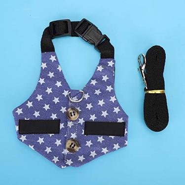Imagem de Zerodis Conjunto de Trela para Animais de Estimação Produtos para Animais de Estimação Suprimentos para de Pequenos Arreios de Terno para Pequenos e Gatinhos Material de Algodão Macio Conjunto de