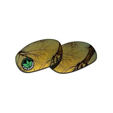 Imagem de Raydi Lentes de reposição de policarbonato para óculos de sol quadrados RayBan RB4033 60 mm - Flare Gold Mirror - Polarizadas