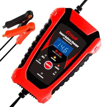 Imagem de KATBO Carregador De Bateria Carro, Flutuador E Mantenedor 6V 12V 6A Para Motocicleta, Barco, Cortador Grama Marinho, Quadriciclo, Brinquedo (Vermelho)