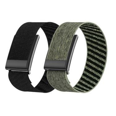 Imagem de Vanet Pulseiras de nylon compatíveis com Whoop 5.0 Peak, MG Life e One, pulseira de tecido elástico, respirável, esportiva, ajustável, trançada, elástica, para homens e mulheres, pacote com 2