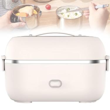 Imagem de Marmita Térmica,Panela de Arroz Mini de Camada Dupla Independente de Grande Capacidade (2L),Material em Aço Inoxidável,Design 3 em 1 para Carro,Caminhão e Escritório