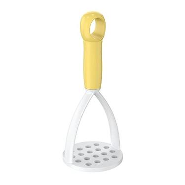 Imagem de Espremedor de frutas multifuncional fácil de usar triturador de batata prensa de batata manual suplementar para bebês cozinha triturada (amarelo)