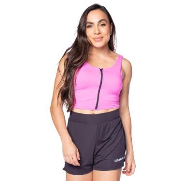 Imagem de Top Feminino Estilo do Corpo com Zíper Pink, Pink, GG