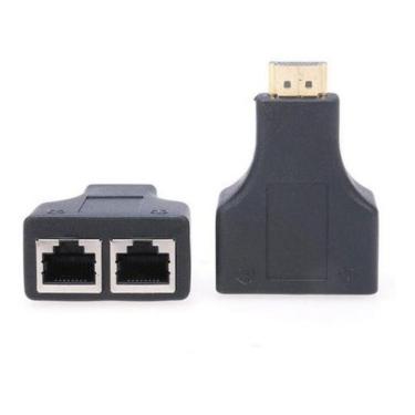 Imagem de Extensor Hdmi 3d 30 Metros Via Cabo De Rede Utp Rj45 Cat5e/6