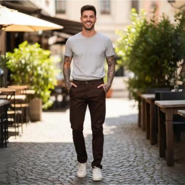 Imagem de Calça Sarja Masculina Calca Masculino Com Lycra Elastano do 36 ao 56 -