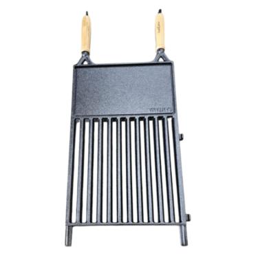 Imagem de Grelha de Parrilla Argentina Pampa para Churrasqueira com Chapa Lisa Santana