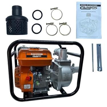 Imagem de Motobomba 2 Polegadas a Gasolina 4T 7HP 212CC Partida Manual Autoescorvante 33.000L/H Carbon Fak