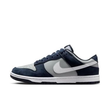 Imagem de Nike Dunk Low Tênis masculino estilo de vida (Obsidian/branco/cinza claro) (IB3079-400, azul/cinza/branco), Obsidiana, branco, cinza claro, 40
