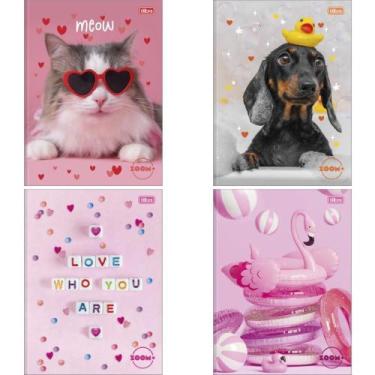 Imagem de Caderno Brochurão Capa Dura Zoom+ 96 Folhas Feminino Pacote com 05 - T