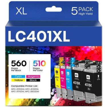 Imagem de Cartuchos de tinta belietop LC401XL de alto rendimento para impressora